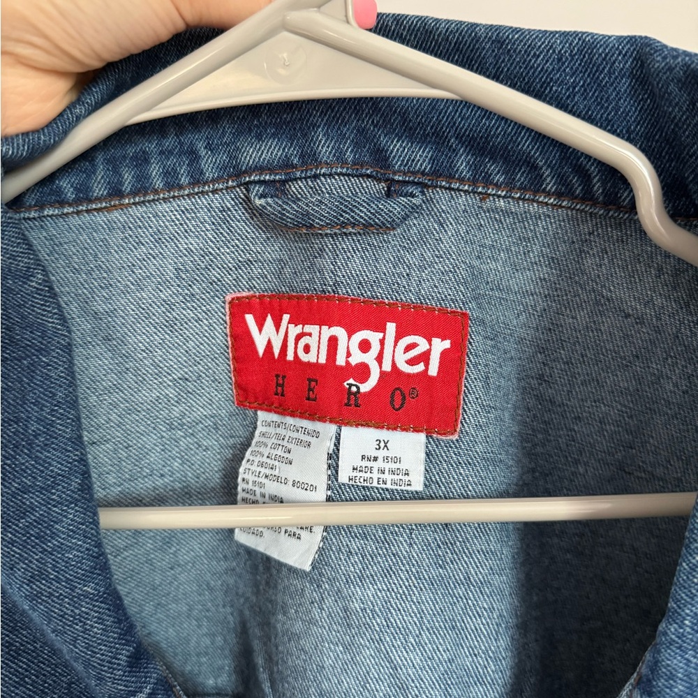 Wrangler Blue Denim Jacket With Patch - image 3